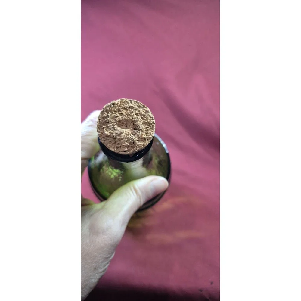 Vintage Wheaton Green Glass Dr Chandlers Jamaica Ginger Root Bitters Bottle Cork